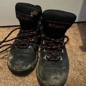 Columbia Kids Black Hiking Boots